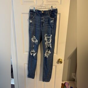 American Eagle Outfitters Blue Distressed Jeans